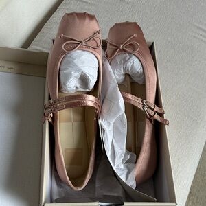 Dolce Vita Pink Flats with Bow and Straps